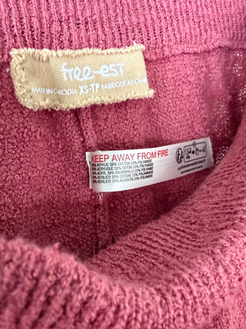Free People | Drea Set Pink Knit Lounge Set Sweater + Pants XS - Picture 11 of 13